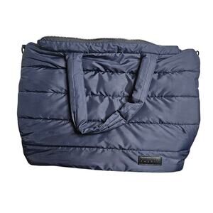 Bugatti blue puffer laptop travel tote overnight shoulder bag 18x14x5 carry on
